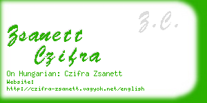 zsanett czifra business card